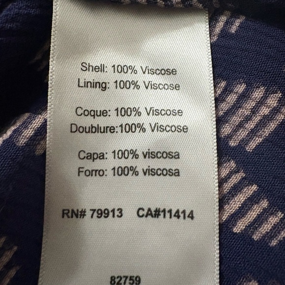 A Pea in the Pod Nursing Mini Sleeveless Blue and Tan Pleated Sundress w Pockets - Picture 14 of 14